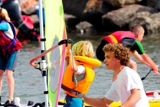  Windsurfing for children at Carnon Plage
